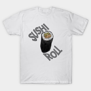 Sushi Roll - watercolour - graphical text T-Shirt